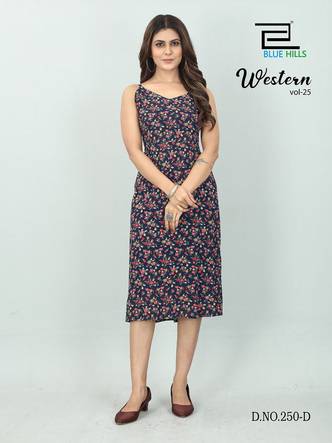 Blue Hills Western Vol 25 Printed Kurtis Catalog
